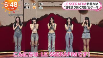 230502 LE SSERAFIM’s TV News – Mezamashi TV & ZIP! – HD.mp4-00005